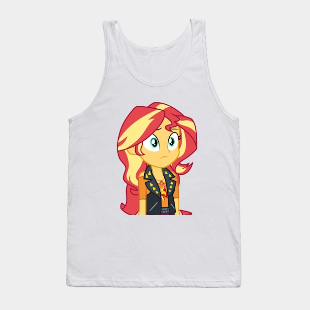 Sunset Shimmer looking at Wallflower Tank Top by CloudyGlow